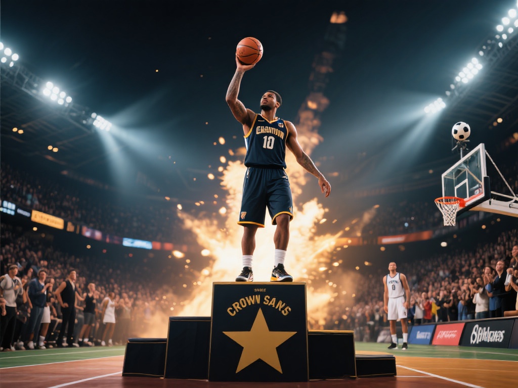 在激烈的体育赛场上，每一位球员都渴望成为万众瞩目的