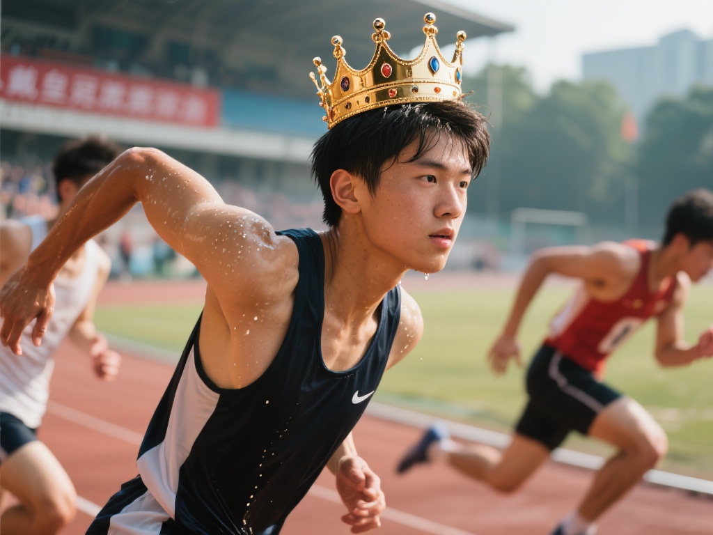 体育生戴皇冠：象征胜利与坚持的标志 (体育生戴皇冠：胜利与坚持的象征，荣耀的桂冠！）